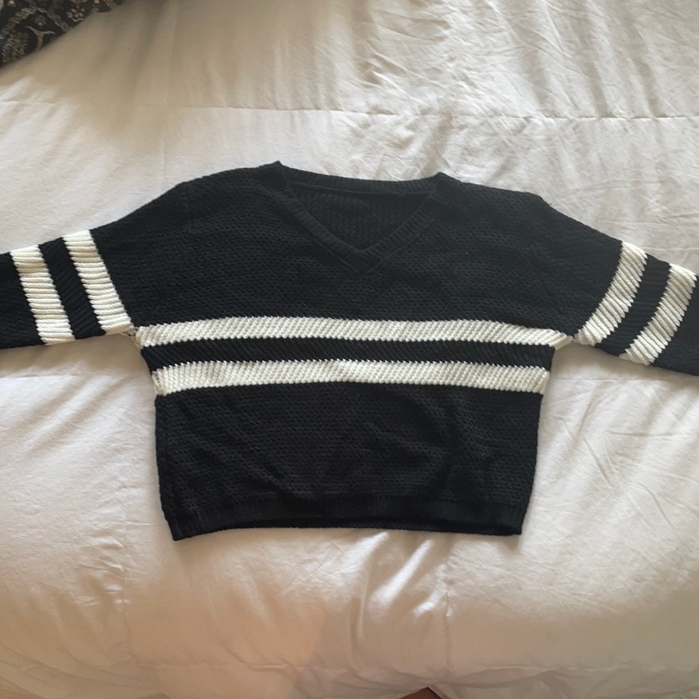 Cropped Striped Sweater